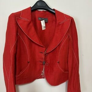 Elegant Red Blazer by M Siamo